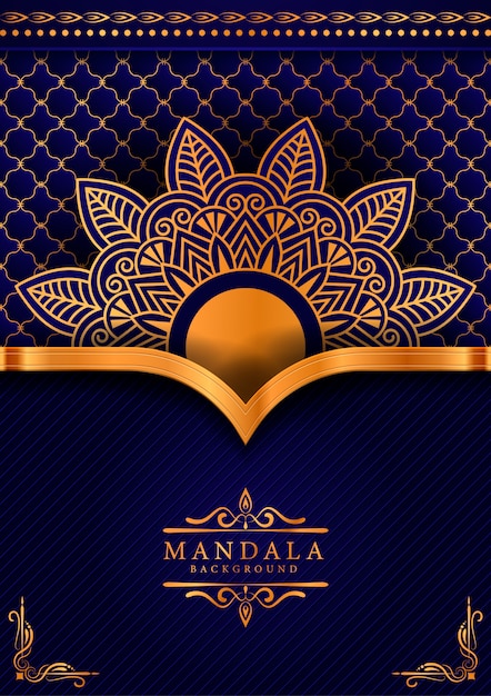 Luxury mandala background for book cover wedding invitation