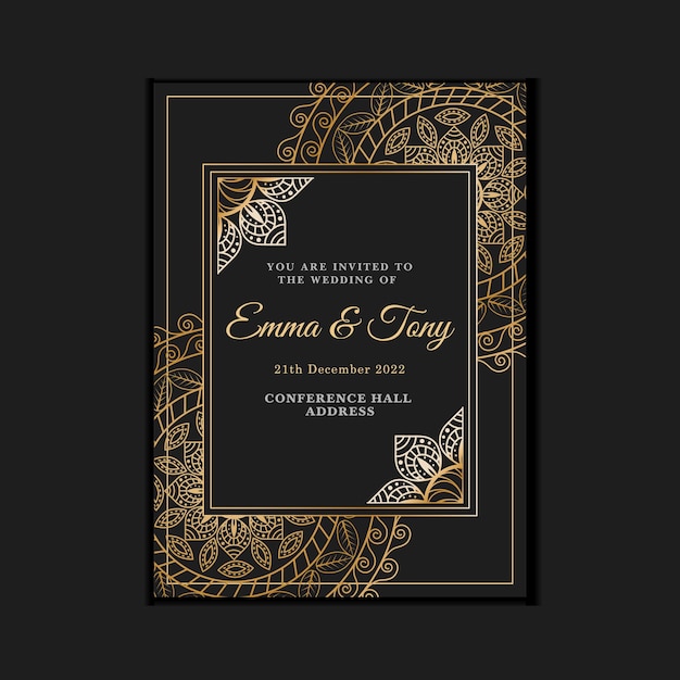 Роскошная книга-раскраска мандалы, пригласительная свадебная открытка, приглашение и обложка баннера