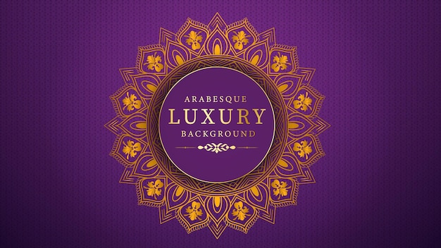 Luxury mandala background design with golden arabesque east islamic pattern