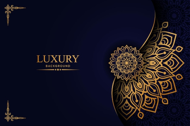 Vector luxury mandala background design with golden islamic arabesque