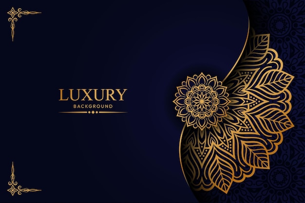 Vector luxury mandala background design with golden islamic arabesque