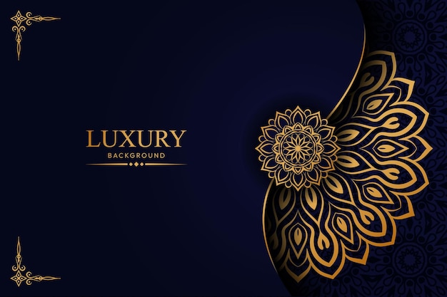 Luxury mandala background design with golden islamic arabesque