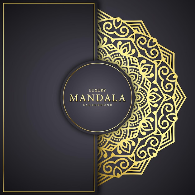 Vettore sfondo mandala di lusso. design mandala ornamentale color oro.