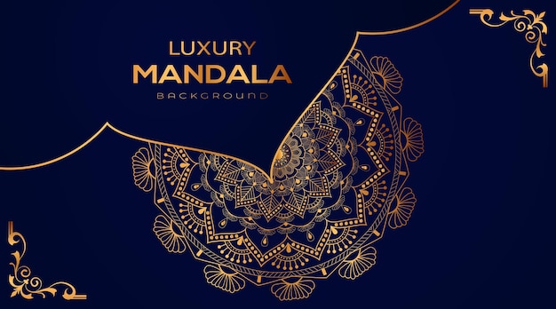 Luxury mandala Background and golden color with arabesque pattern Decorative mandala for print cover