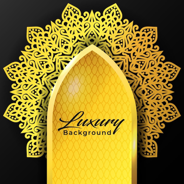 Luxury mandala background and golden gradient vector ornament