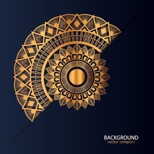 Luxury mandala background golden vector