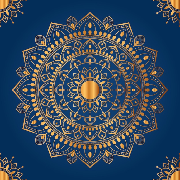 Luxury mandala background golden vector