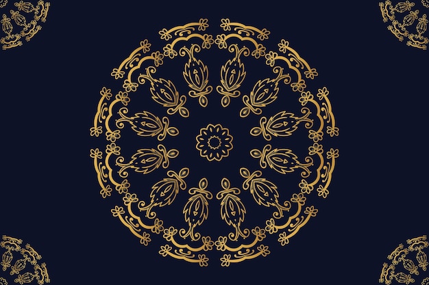 Luxury Mandala Background illustration and Wedding Card Design