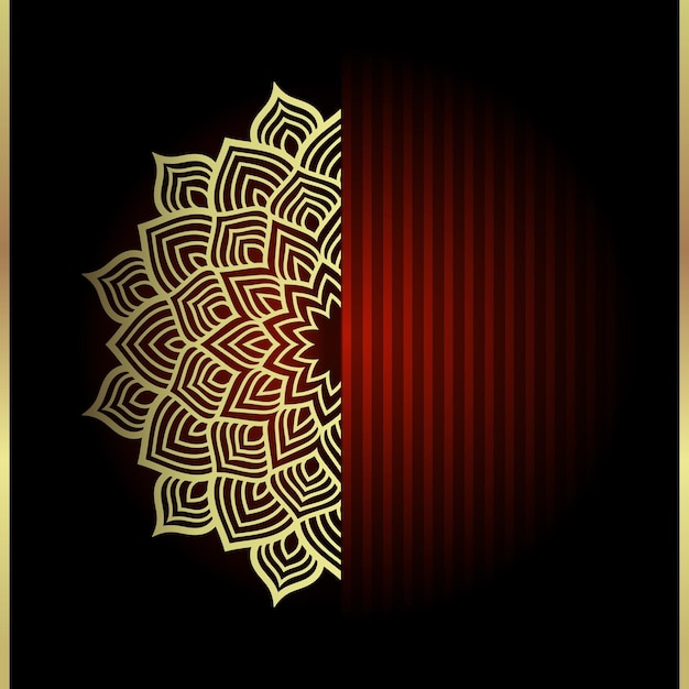 Вектор Роскошный фон мандалы исламская мандала бесшовный рисунок золотой фон дизайна мандалы