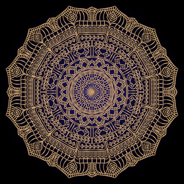 Vettore decorazione di lusso dell'ornamento del fondo della mandala. mandala per stampa, poster, copertina, brochure, volantino