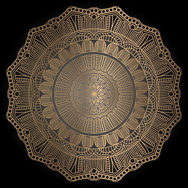 Vettore decorazione di lusso dell'ornamento del fondo della mandala. mandala per stampa, poster, copertina, brochure, volantino