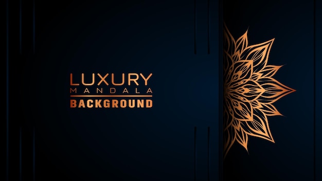 Vector luxury mandala background ornamental arabesque style with golden arabesque pattern style decorative