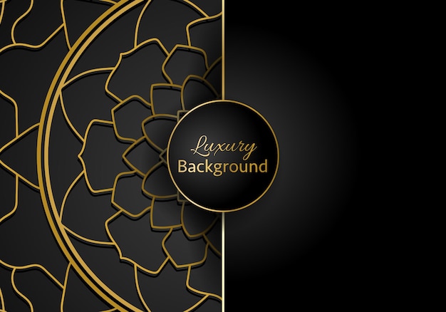 Luxury mandala background ornamental arabesque style With Golden Arabesque Pattern Style