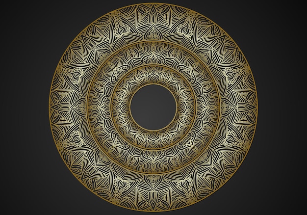 Luxury mandala background ornamental arabesque style With Golden Arabesque Pattern Style