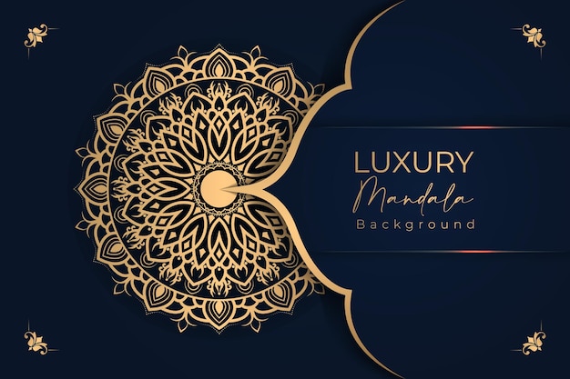 Luxury mandala background ornamental with golden color design