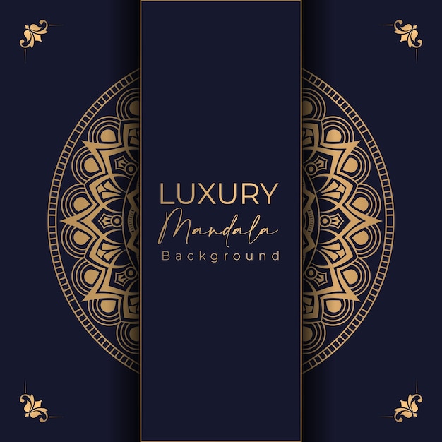 Luxury mandala background ornamental with golden color