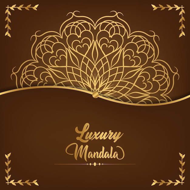 Luxury mandala background template design