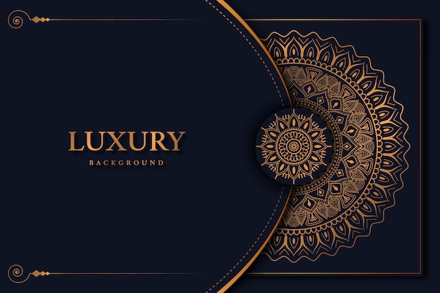 Luxury mandala background with beautiful golden arabesque