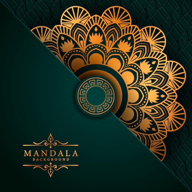 Luxury mandala background with elegant golden arabesque