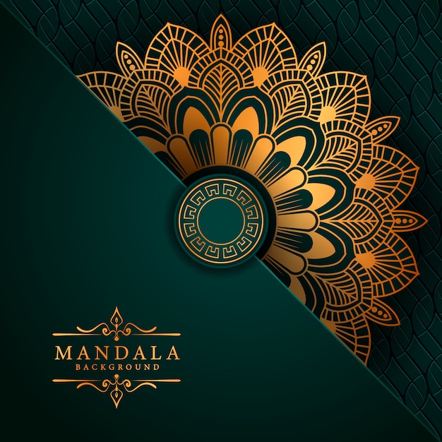 Luxury mandala background with elegant golden arabesque
