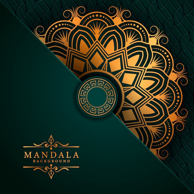 Luxury mandala background with elegant golden arabesque