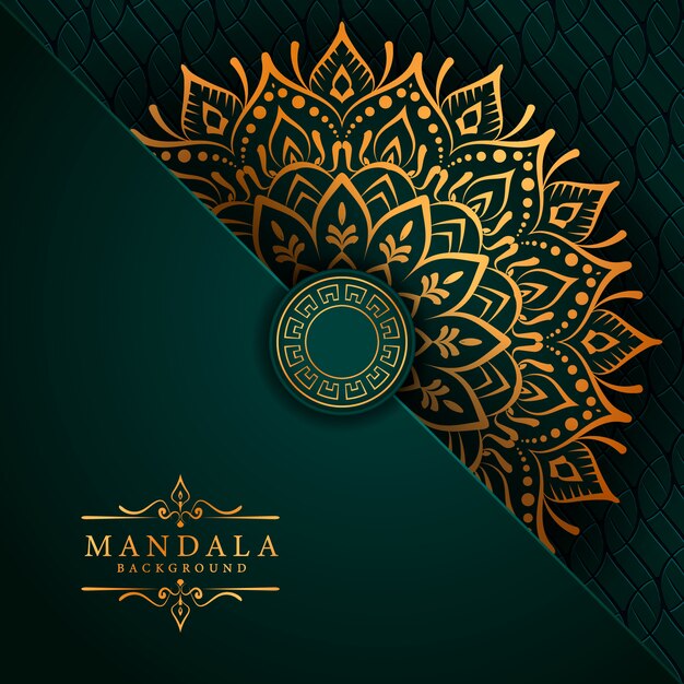 Luxury mandala background with elegant golden arabesque