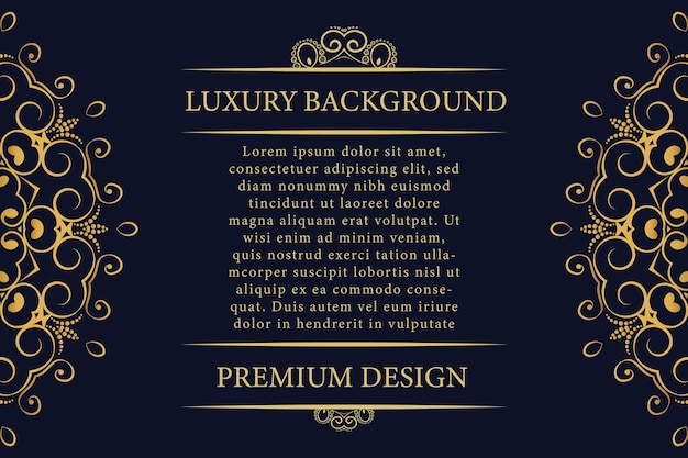 Luxury Mandala Background With Gold color illustration