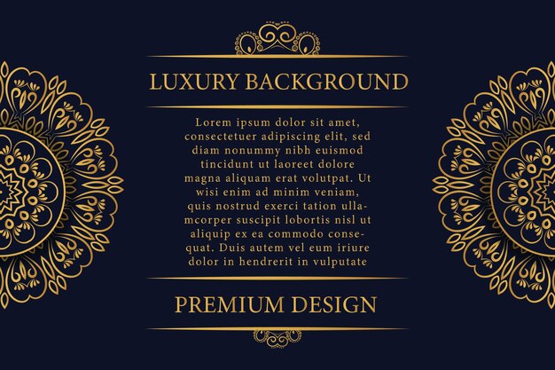 Luxury Mandala Background With Gold color illustration