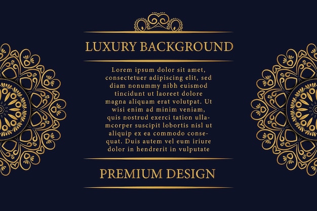 Luxury Mandala Background With Gold color illustration