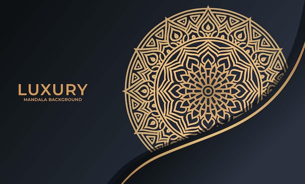 Luxury mandala background with gold mandala ornament