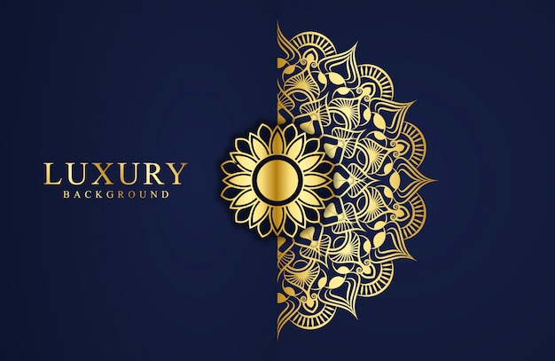 Luxury mandala background with golden arabesque arabic islamic east style