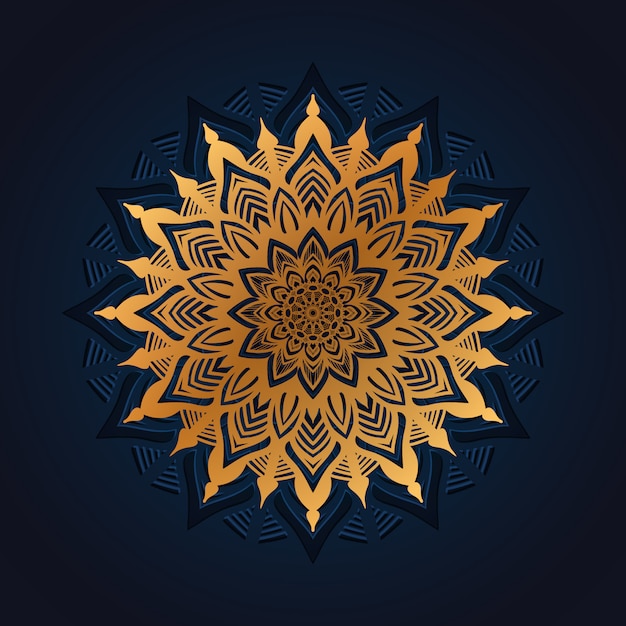 Vector luxury mandala background with golden arabesque arabic islamic east style