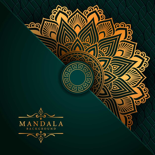 Luxury mandala background with golden arabesque  arabic islamic east style