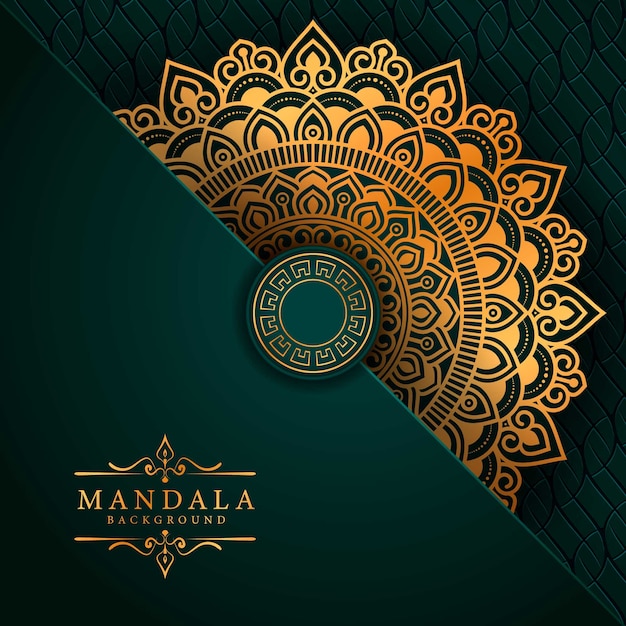 Luxury mandala background with golden arabesque  arabic islamic east style