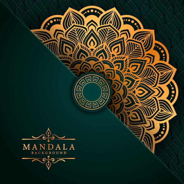 Luxury mandala background with golden arabesque  arabic islamic east style