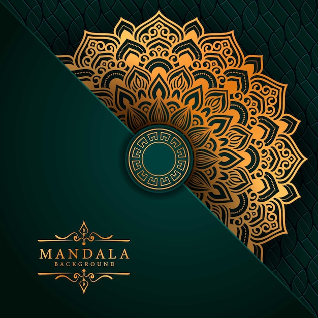 Luxury mandala background with golden arabesque  arabic islamic east style