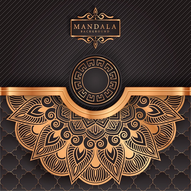 Luxury mandala background with golden arabesque  arabic islamic east style