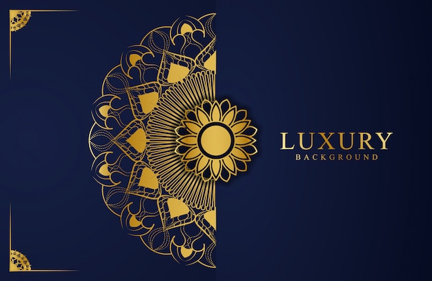 Luxury mandala background with golden arabesque arabic islamic style