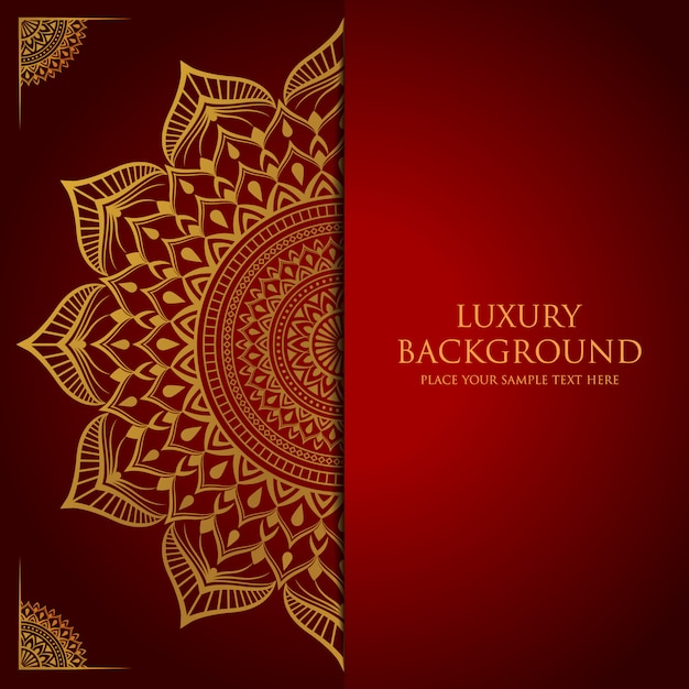 Luxury mandala background with golden arabesque decoration arabic islamic east style