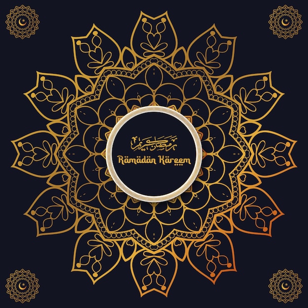 Luxury mandala background with golden arabesque decoration arabic islamic east style