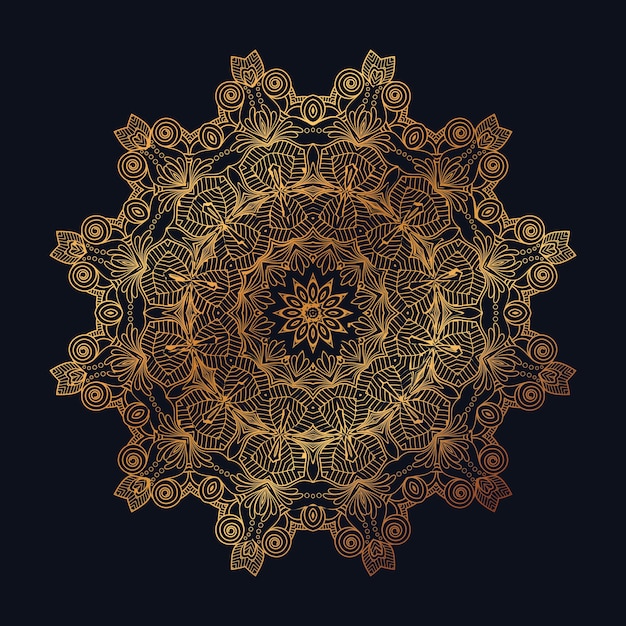 Luxury mandala background with golden arabesque decoration arabic islamic east style