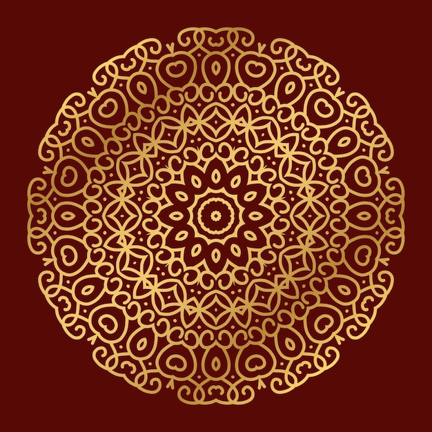 Luxury mandala background with golden arabesque decoration arabic islamic east style