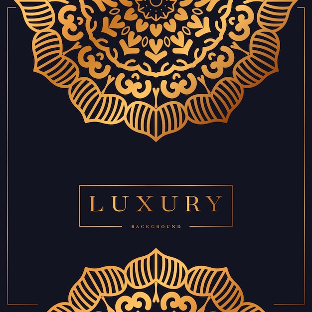 Vector luxury mandala background with golden arabesque design arabic islamic east style