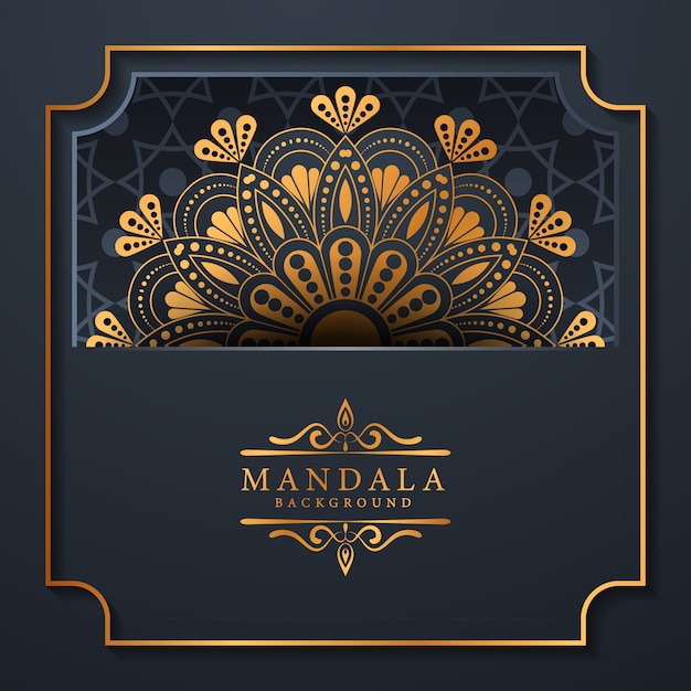 Luxury mandala background with golden arabesque design