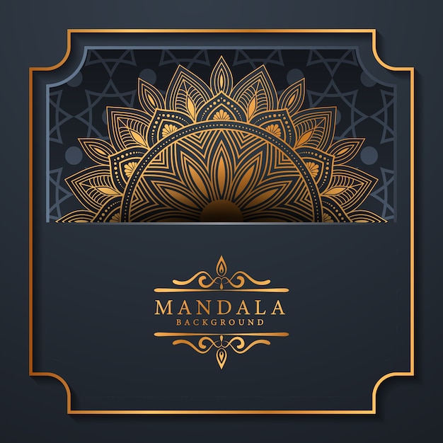 Luxury mandala background with golden arabesque design