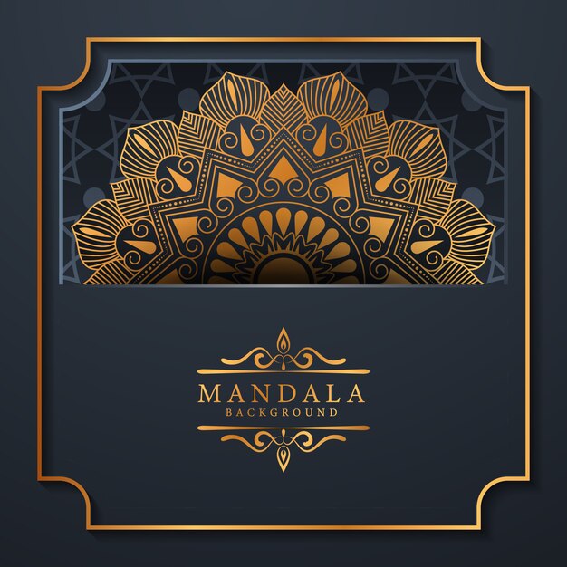 Luxury mandala background with golden arabesque design