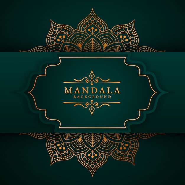 Luxury mandala background with golden arabesque design