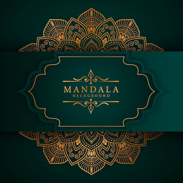 Luxury mandala background with golden arabesque design