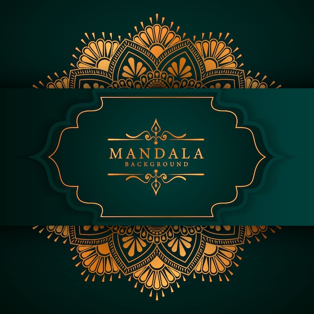 Luxury mandala background with golden arabesque design