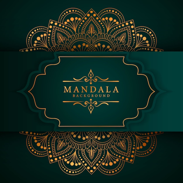 Luxury mandala background with golden arabesque design